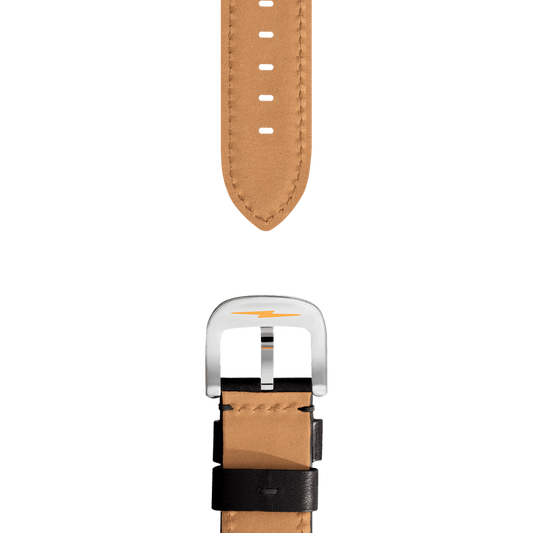 22MM BLACK LEATHER WATCH STRAP S1120306280-1-Blk-22\20-USA