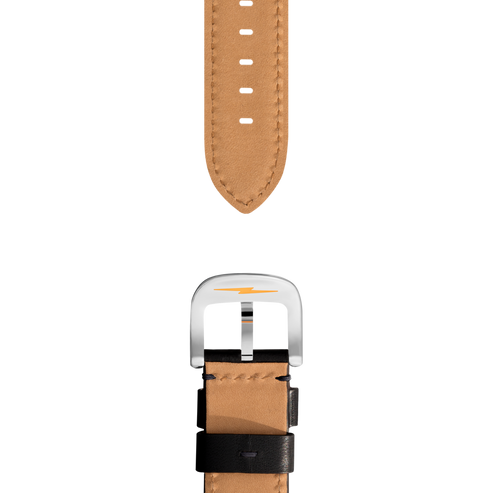 20mm Black Leather Watch Strap S1120296229-1-Blk-20\18-USA
