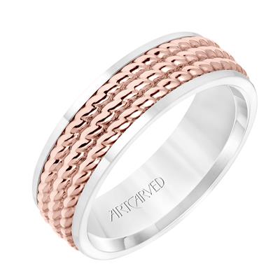 Low Dome Round Edge Carved Wedding Band 11-WV8728P7-L.00