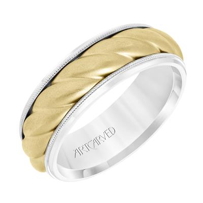 Low Dome Round Edge Carved Wedding Band 11-WV8729P7-L.00