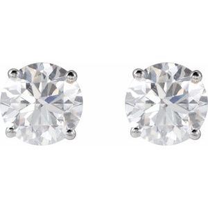 Platinum 2 CTW Natural Diamond Stud Earrings 1874:70095:P