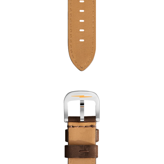 20mm Dark Nut Brown Leather Watch Strap S1120116832-1-DkNutBrn-20\18-USA