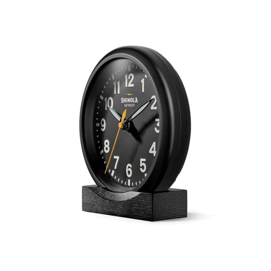 Shinola 6" Runwell Clock S2620126131-1-Blk-6-CHN