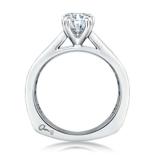 A.Jaffe Engagement Rings Classic Channel Set Cathedral Engagement Ring MES174/49