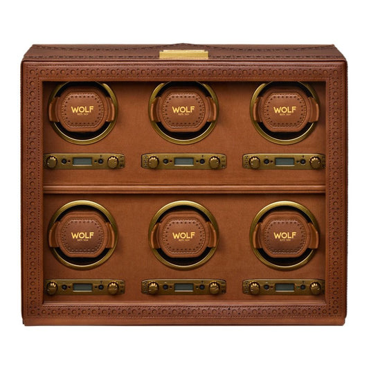 Wolf Brogue 6 Piece Watch Winder 440606