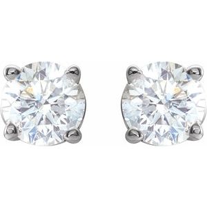 Platinum 1/2 CTW Natural Diamond Stud Earrings 1874:70091:P