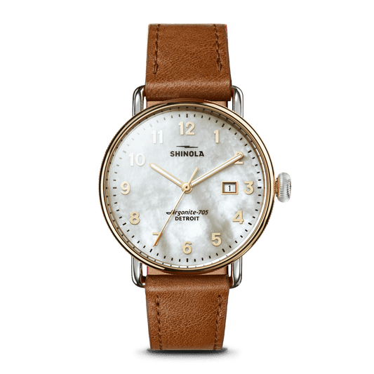 Shinola Canfield Watch 38mm S0120315244-1-WhtMOP-38-USA