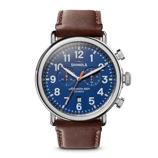 Shinola Runwell Chrono Watch S0110000047-1-Blu-47-USA