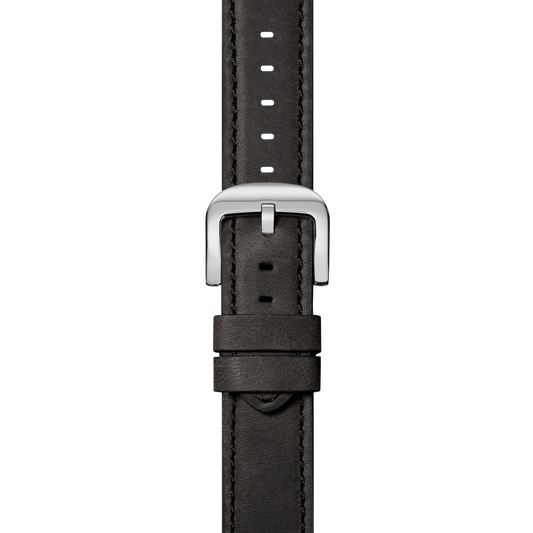 20mm Grizzly Black Leather Watch Strap S1120138230-1-Blk-20\18-USA