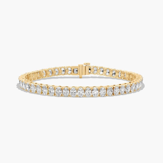 14k Gold 10 Carats Lab-Grown Diamond Tennis Bracelet