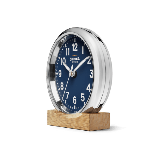 Shinola 6" Runwell Clock S2620210528-1-Nvy-6-CHN
