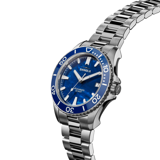 Shinola Monster Automatic Dive Watch S0120484234-1-LakeBluMOP-39-USA
