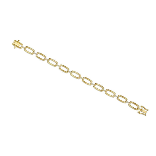 Rectangle Shape Cable Link Bracelet
