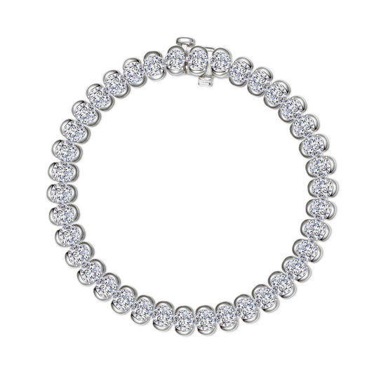9.5 CTW Aria Half- Bezel Tennis Bracelet