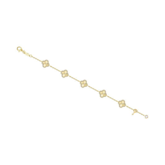 Gold Clover Motif Bracelet B2005CLG68