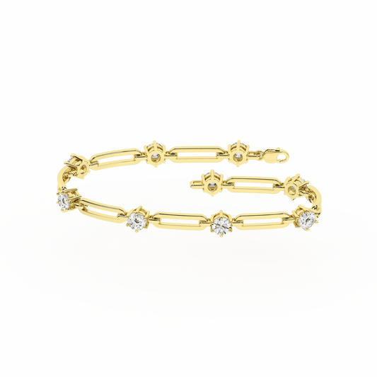 Open Link Diamond Bracelet (Round) BF00832-4Y