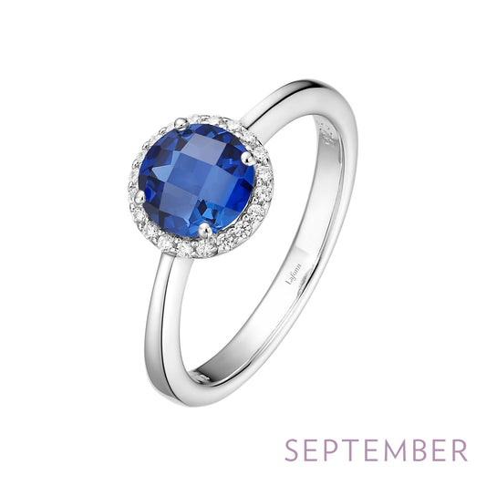 Lafonn Birthstone Round September Sapphire Ring BR001SAP06