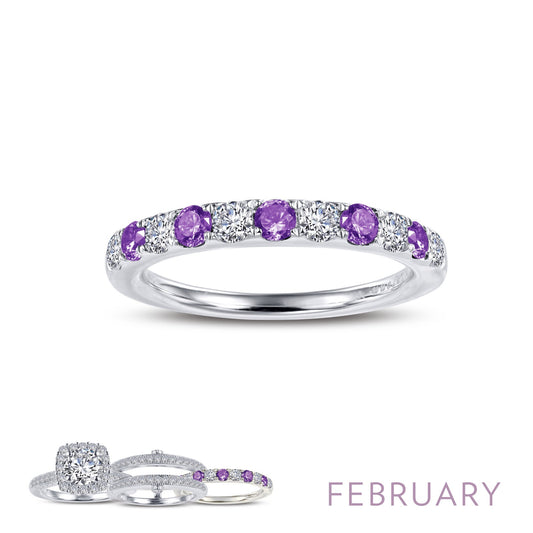 Lafonn Birthstone February Ring BR004AMP06