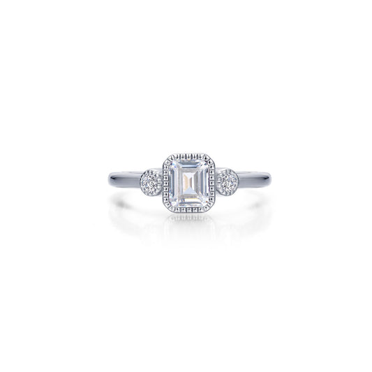 Lafonn Birthstone Emerald April White Ring BR006DAP10