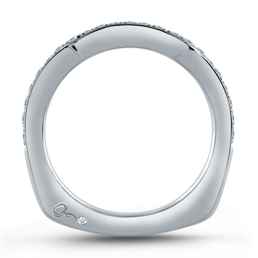 A.Jaffe Wedding Bands Uniquely Contoured Signature Shankβ’ Wedding Band MRS463/25