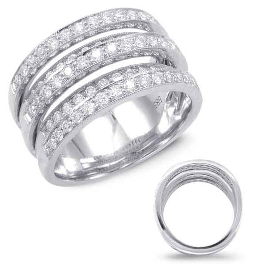 ELIE AZZI 1.09 ctw. WHITE GOLD DIAMOND FASHION RING D3578WG