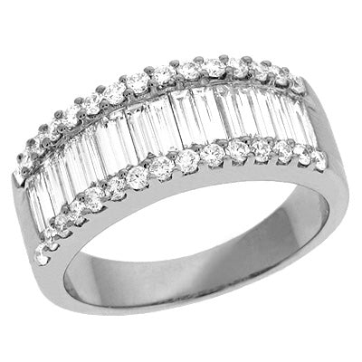ELIE AZZI 1.42 ctw. PLATINUM DIAMOND RING D3962-PL