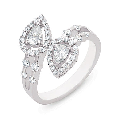 ELIE AZZI 0.90 ctw. WHITE GOLD DIAMOND RING D3963WG