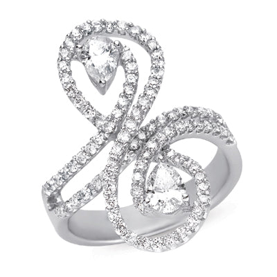ELIE AZZI 1.56 ctw. WHITE GOLD DIAMOND RING D4105WG