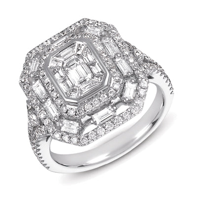 ELIE AZZI 1.74 ctw. WHITE GOLD DIAMOND FASHION RING D4139WG