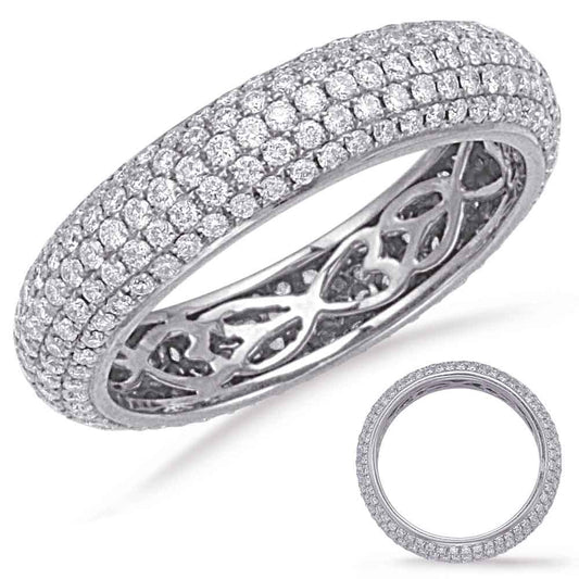 ELIE AZZI 1.36 ctw. WHITE GOLD ETERNITY PAVE BAND D4201WG