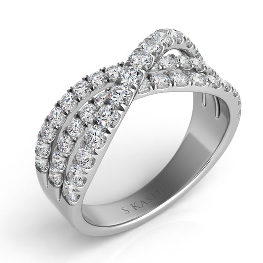 ELIE AZZI 1.03 ctw. PALLADIUM DIAMOND FASHION RING D4262-PD