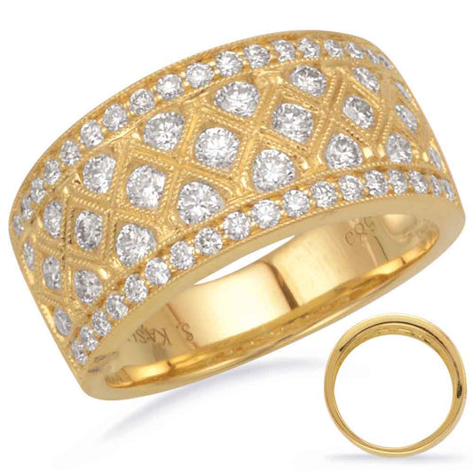 ELIE AZZI 1.00 ctw. YELLOW GOLD DIAMOND BAND D4347YG