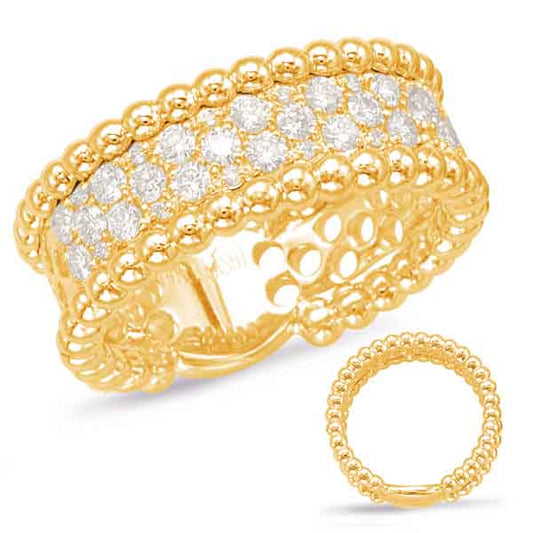 ELIE AZZI 0.64 ctw. YELLOW GOLD DIAMOND FASHION RING D4466YG