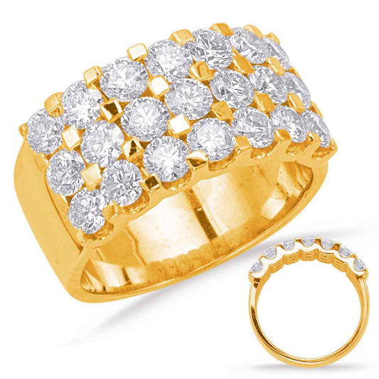 ELIE AZZI 3.36 ctw. YELLOW GOLD DIAMOND WEDDING BAND D4501YG