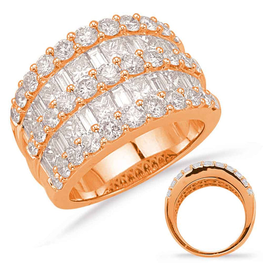 ELIE AZZI 3.87 ctw. ROSE GOLD DIAMOND FASHION RING D4629RG