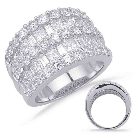 ELIE AZZI 3.87 ctw. WHITE GOLD DIAMOND FASHION RING D4629WG