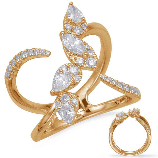 ELIE AZZI 0.84 ctw. YELLOW GOLD DIAMOND FASHION RING D4690YG