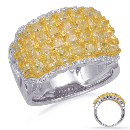 ELIE AZZI 3.83 ctw. YELLOW WHITE & YELLOW DIA FASHION RING D4715YDYW