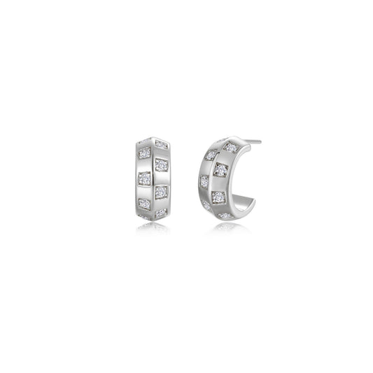 Barrel Beat Huggie Earrings