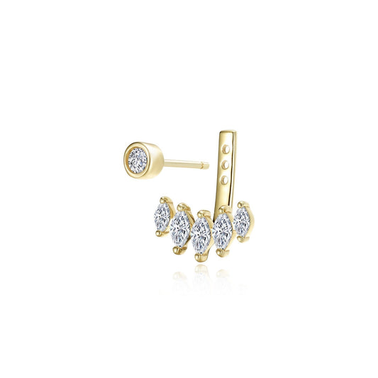 The Marquise Crown Ear Jacket Earrings