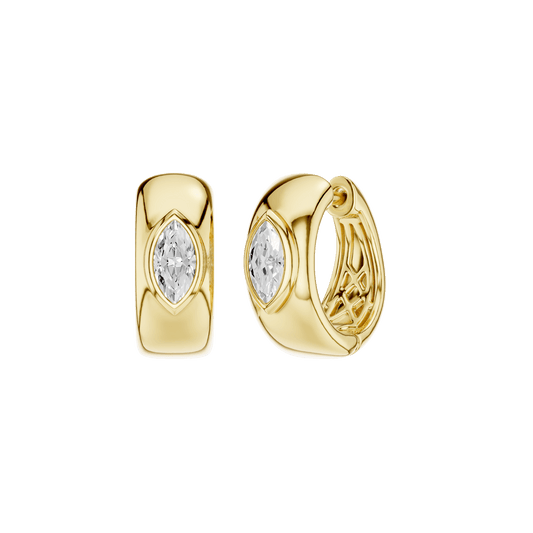 Bezel-set Huggies EG00043-4Y