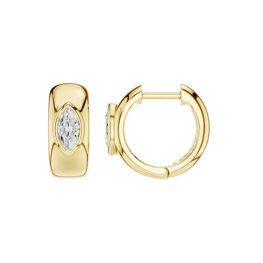 Bezel-set Huggies EG00043-4Y