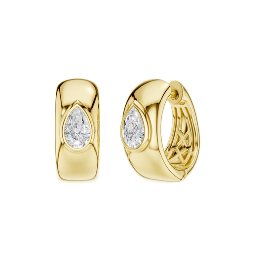 Bezel-set Huggies EG00045-4Y