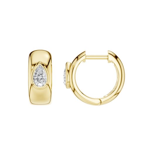 Bezel-set Huggies EG00045-4Y
