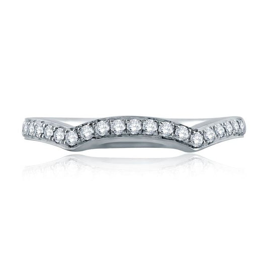 A.Jaffe Wedding Bands Uniquely Contoured Signature Shankβ’ Wedding Band MRS463/25