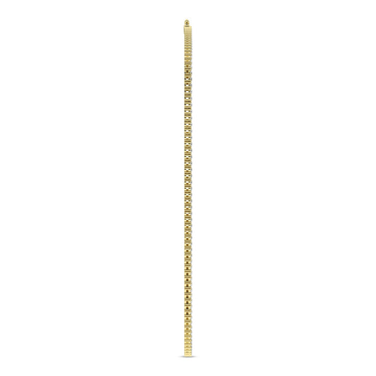 4-Prong Straight-Line Tennis Necklace (Round) LNC01022-4Y