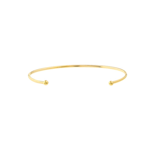 Cuff Bangle with Beaded Ends