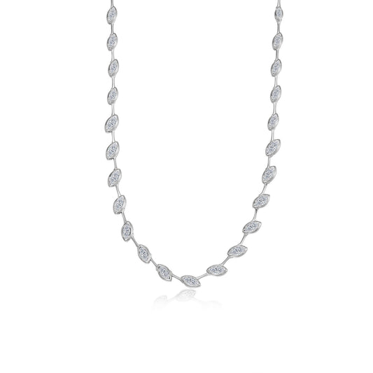 East-West Marquise Station Necklace
