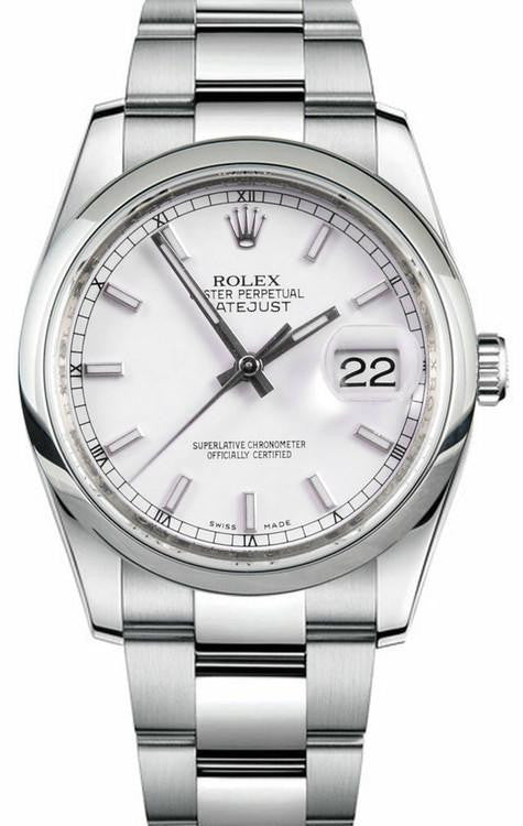 Rolex Datejust 36mm Ref. 116200 — Stainless Steel, White Dial
