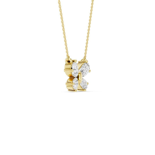 Butterfly Diamond Pendant(Pear) PF25512-4Y